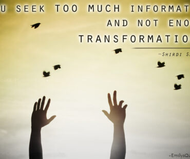 INFORMATION VS. TRANSFORMATION